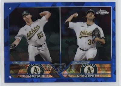 2023 Topps Chrome Update Sapphire Rookie Combos Hogan Harris Chad Smith 00em