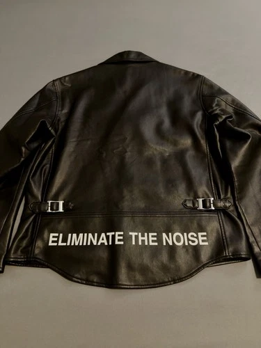 GU x UNDERCOVER JUN TAKAHASHI Black Faux Leather Jacket Rare 2021, Size M image 10