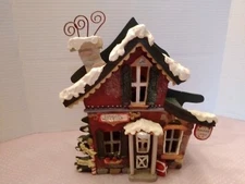 Christmas Kurt S Adler Snowtown Claus Co. Workshop Illuminated Village House