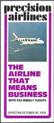 Precision Airlines system timetable 10/30/78 [8071] Buy 4+ save 25%