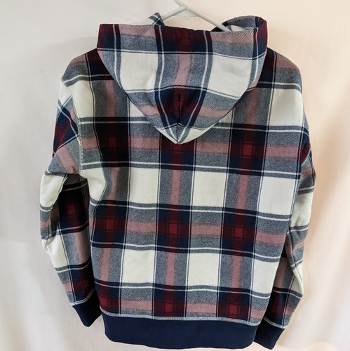 Gap Boy's Plaid Fleece Lined Hoodie Size XL - Picture 2 of 4