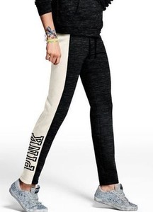 Novo Victoria's Secret Rosa Slim Fit Straight Leg Calça De Moletom Academia Calça Cinza Tamanho G | eBay