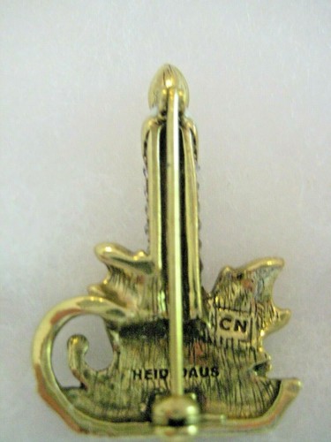 HEIDI DAUS " Holiday Candle" With Holly Leaves (Joint/Catch Closure) Pin-Last 1! - Picture 11 of 11