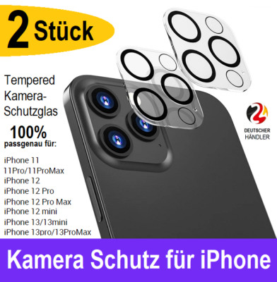 2x Kamera Schutz für iPhone 13 12 11 Pro Max Mini Panzerfolie Schutzfolie Glas