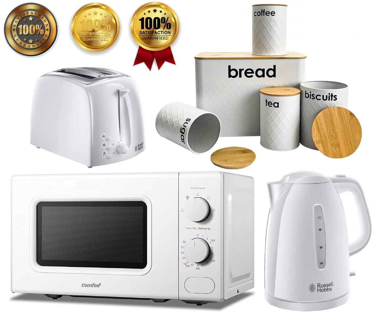 Matching kettle top toaster and microwave