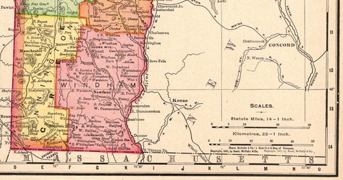 1907 Antique VERMONT Map Vintage State Map of Vermont Gallery Wall Decor 2171 - Picture 3 of 3