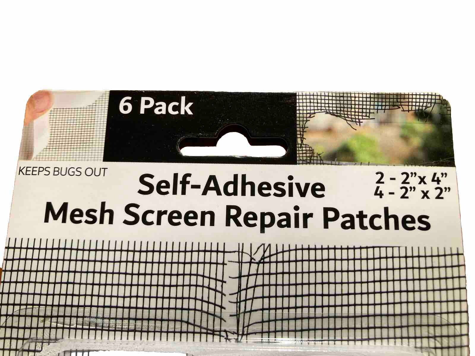 Window Door Screen SelfAdhesive Mesh Screen Hole Repair 6 Patches Two