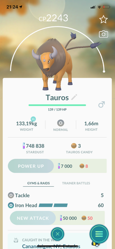 Tauros Pokemon Trade Go High Level Regional Pokemon Ultra League Pvp Taurus Ebay