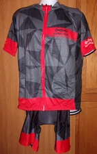 Kemaloce Men's Cycling Bicycle Short Sleeve Full Zip Jersey & Padded Shorts- 2XL
