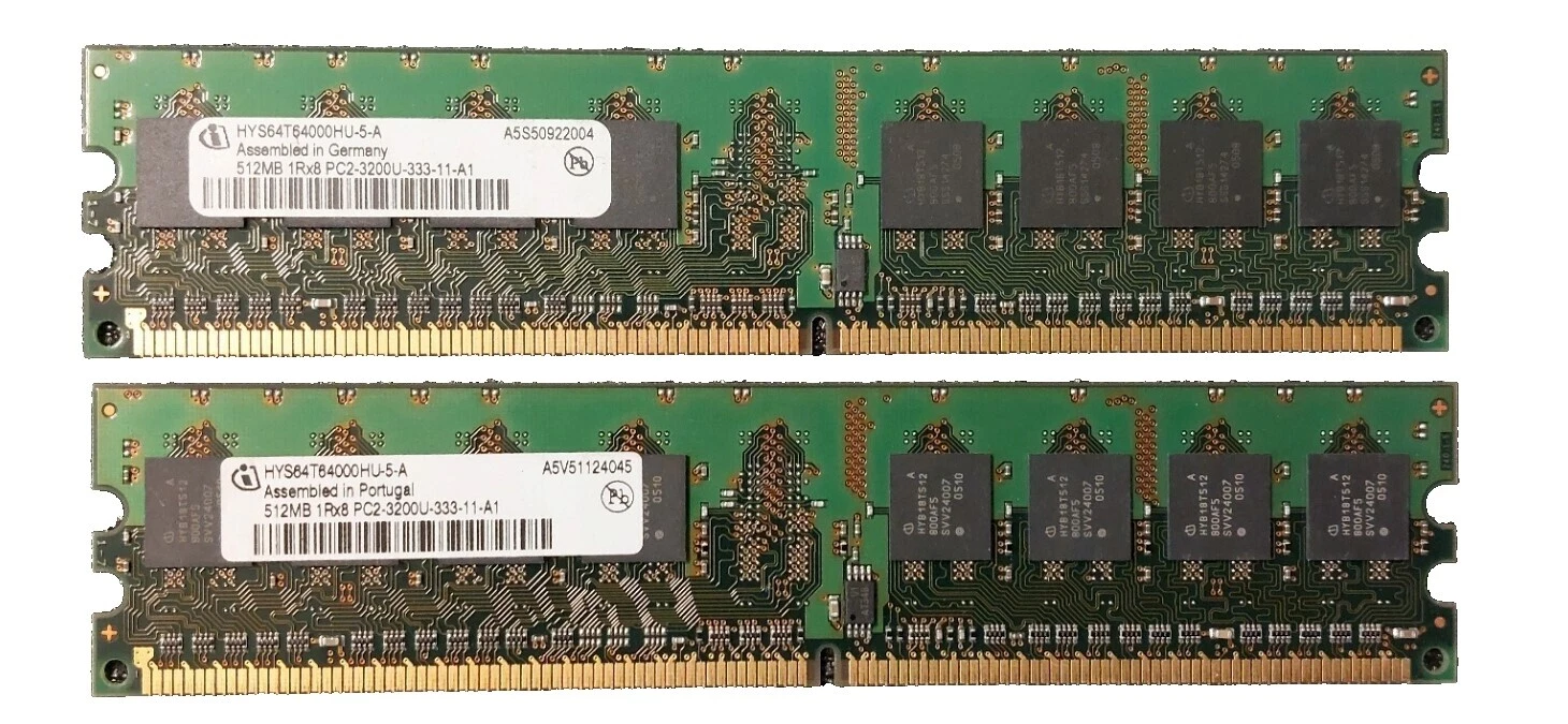 DIMM Computer Memory (RAM 512 MB Capacity per Module) 6 Modules