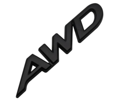 AWD Auto Emblem 3D Schwarz Motorrad Auto Metall Aufkleber 