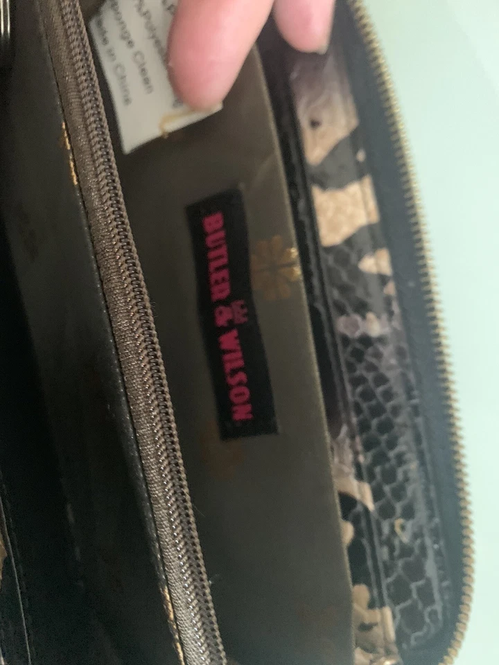 Cartera monedero Buttler and Wilson piel de serpiente sintética Foto 2 de 4