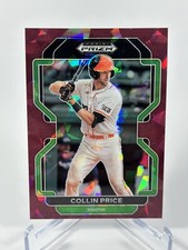 2022 Panini Prizm Draft Collin Price #PDP193 Burgundy Cracked Ice Prizm RC /23