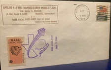 Local Post Space Cover SCCS Cachet 1st Manned Lunar Module Flight 1969 Apollo 9
