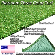 15 ft Wide Synthetic 3 Color Turf Putting Green Artificial Grass Indoor Outdoor