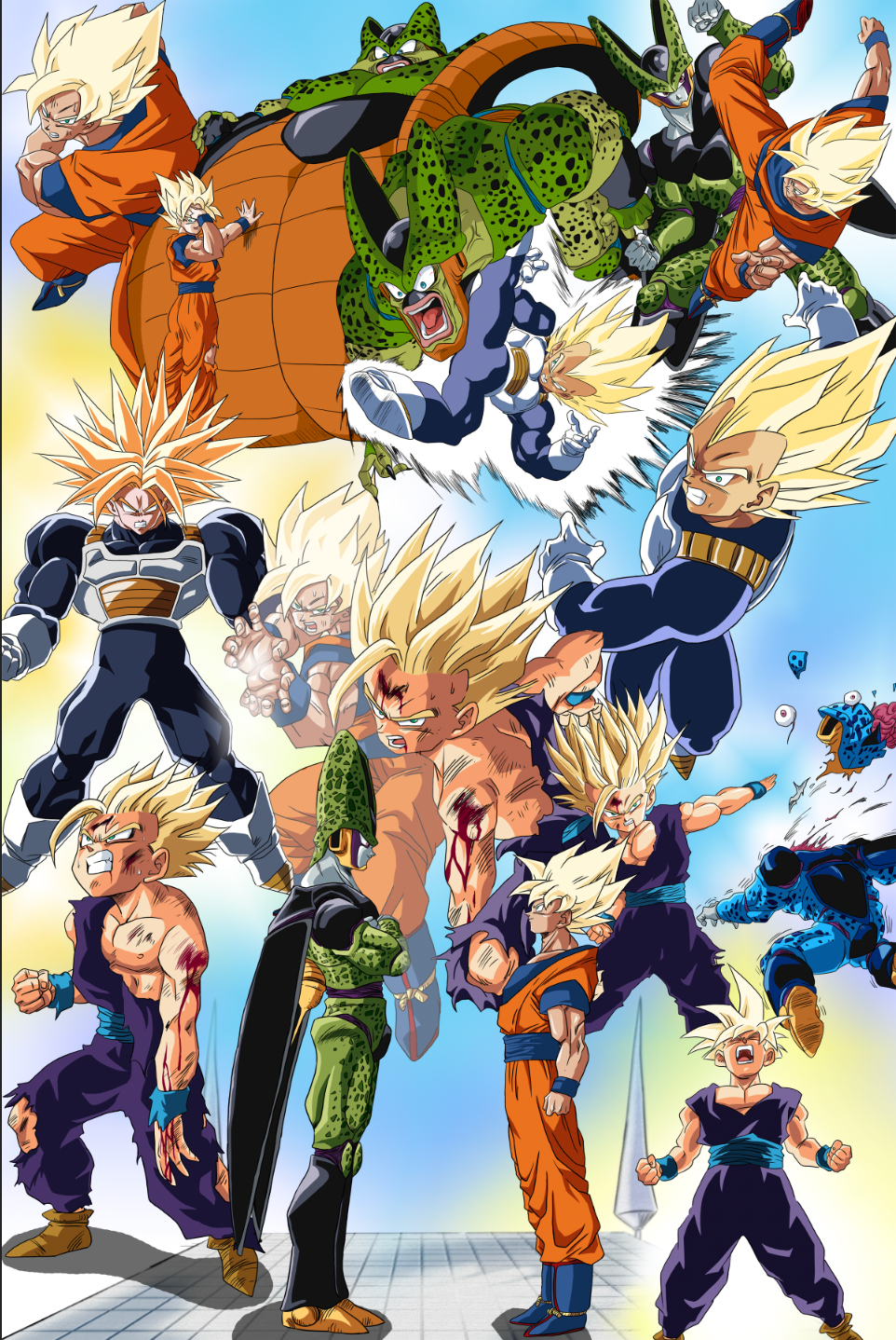 Poster Dragon Ball Cell Saga 38x52cm