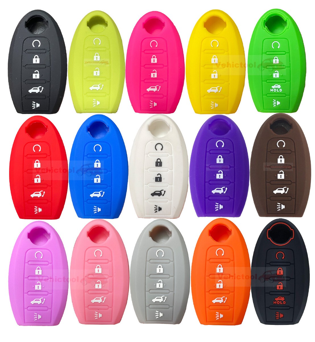 ローズ Fit Nissan Altima Sentra Rogue Murano 5 Button Smart Key Fob
