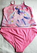 Wonder Nation Girl's Unicorn Tankini Swimsuit UPF 50 Size XXL 18 