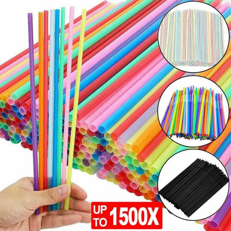 Strohhalme strohhalme Trinkhalme aus bunt mit Knick 100-2000Stück - Bild 4 von 4