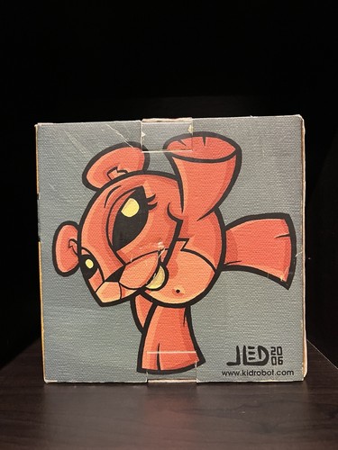 SIGNED PINK TEETER Joe Ledbetter KIDROBOT Urban Vinyl DUNNY RABBIT Designer - Picture 3 of 6