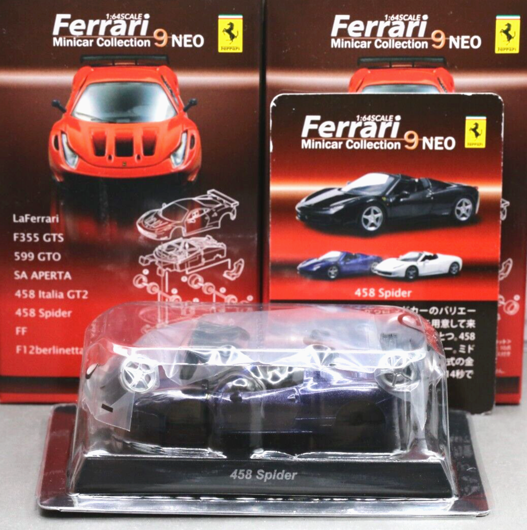 Ferrari 1/64スケールモデル 7点セット Kyosho 1/64 Ferrari Collection 9 Neo 458 Italia Spider (Type