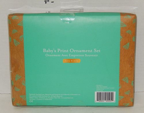 Baby's Print Ornament Set By Pearhead - Picture 2 of 3