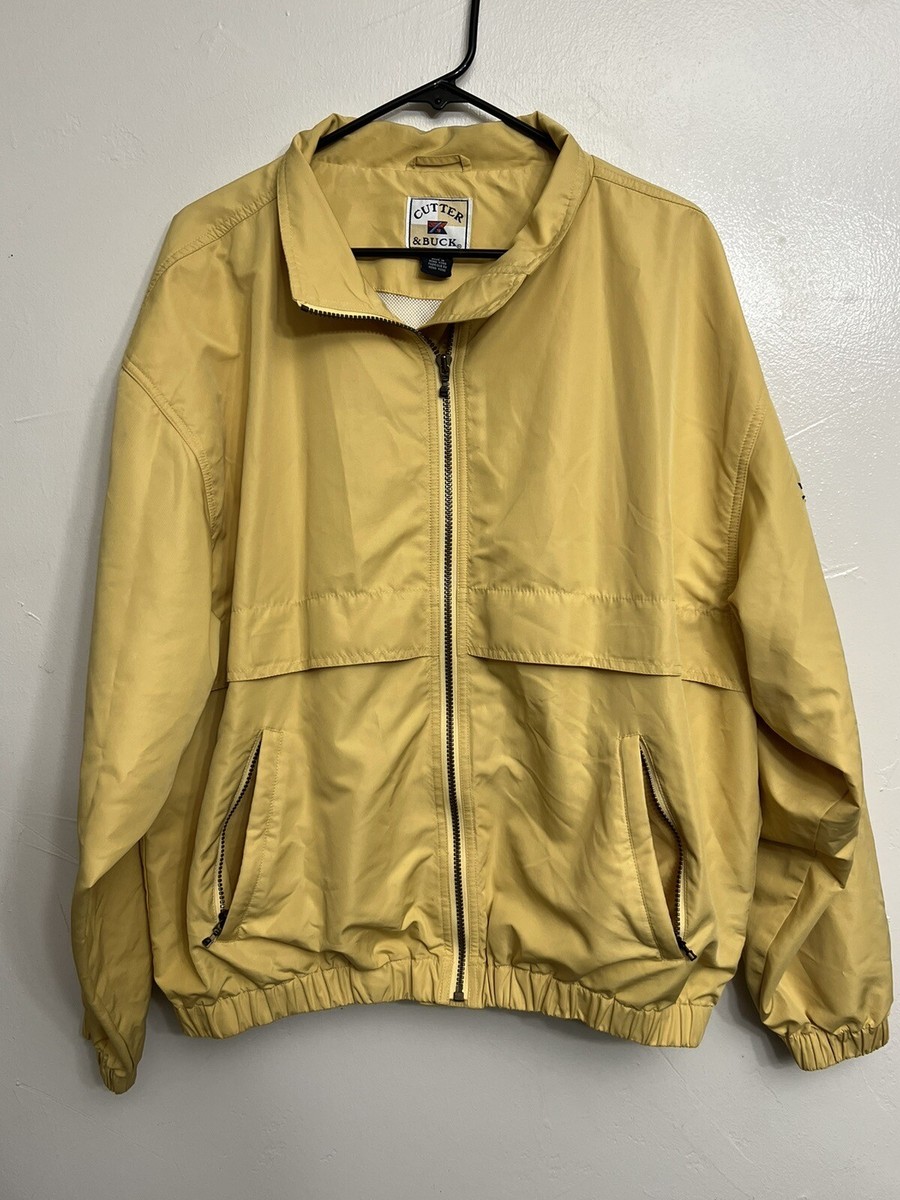 Cutter & Buck イエロー ジャケット Cutter And Buck Men's Size XL Yellow Full Zipper Bomber