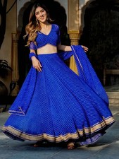 Trendy Leheriya Print Designer Lehenga Choli  Wedding Festival Party Wear