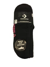 CONVERSE Half Cushion Ultra Low Made For Chucks 6 Pk Socks Women's Size 4-10 NEW