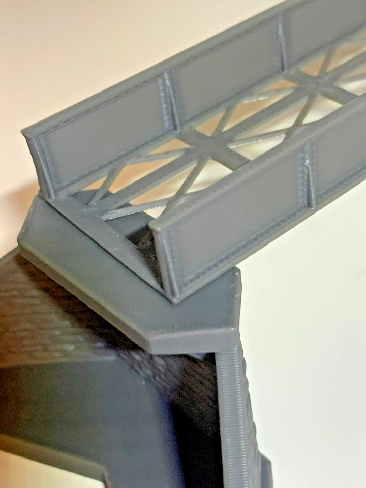 Kit de puente ferroviario de 2 secciones escala N - muelles de piedra - gris - 10 pulgadas - individual Foto 4 de 4