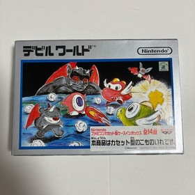 Nintendo Famicom cassette type case in box Devil World #dac2f5