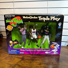 Playmates Space Jam Michael Jordan Triple Play Action Figure Set Sealed 1999