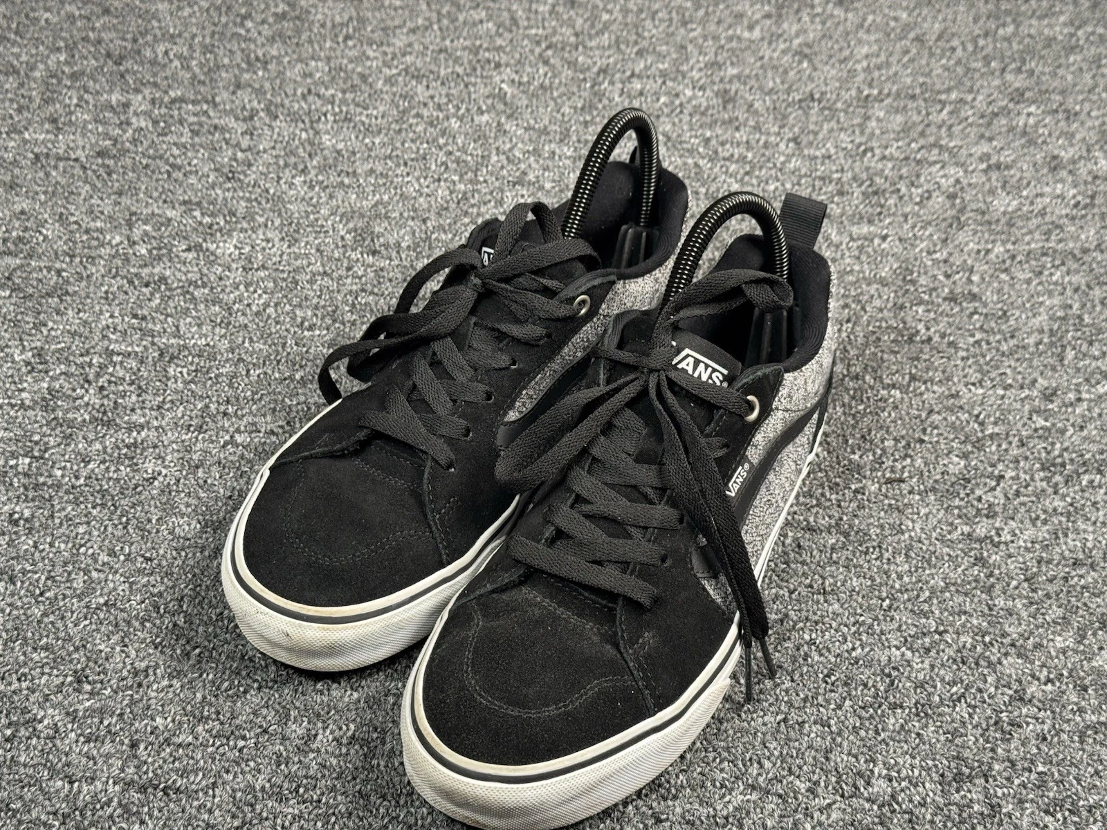 Scarpa da skate Vans uomo taglia 8 nera tela scamosciata nera bassa