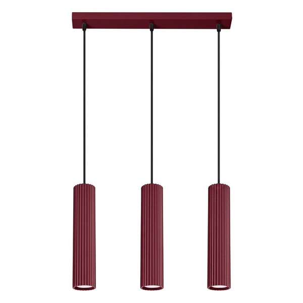 HäNgelampe Aluminium Burgund HöHenverstellbar GU10 L:45 Cm Pendelleuchte KüChe-image