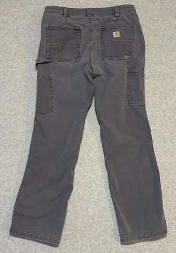 Pantaloni da lavoro Carhartt donna robusti flessibili larghi 6 corti grigio tela falegname - Foto 8 di 13