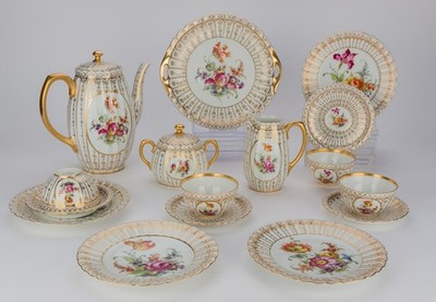 Bauer & Pfeiffer Württemberg 1756 Ludwigsburg - Kaffee- Teeservice 4 Pers.
