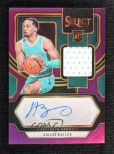 2023-24 Panini Select Rookie Jersey Purple Prizm 58/99 Amari Bailey Auto 17ph
