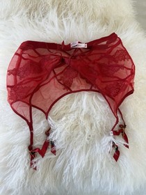 AGENT PROVOCATEUR DEMELZA Red Garter Belt Suspender 4/8-10
