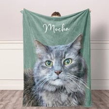 Cozy Throw Gift Personalized Photo Name Blanket Custom Pet Picture Name