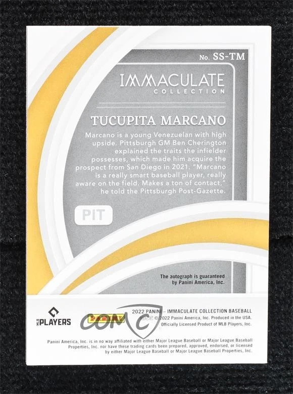 2022 Panini Immaculate Shadowbox Signatures Red /49 Tucupita Marcano #SS-TM Auto - Image 2 of 2