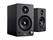 Monoprice MM-3 Powered Multimedia Speakers - Black With Bluetooth W/ aptX (Pair)