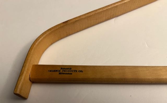 Vintage Paumie Parisian Dye House Butte Mont. Wood Hanger Phoenix Products