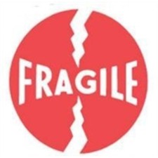 1000 - DL1140 4x4" Fragile Label