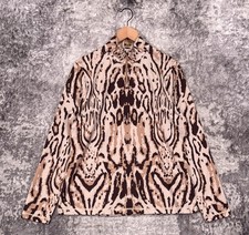 Bogner Base Layer Top XXL Womens 1/4 Zip All Over Leopard Animal Ski