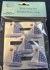 Mini Decorative Clothespin Sailboat Set Of 5 New