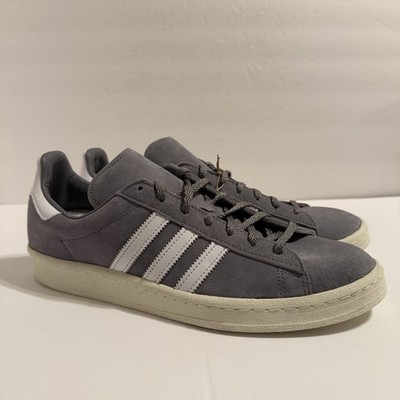 adidas Originals Campus 80s Grey Off White Mens Sz 10.5 Nubuck Retro FZ6154