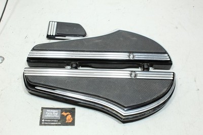 Harley Touring OEM Black Machine Cut Defiance Rider Front Floorboard and Pedal