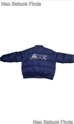 BBC ICECREAM Front Running Logo Dog Down Jacket Navy L New Size