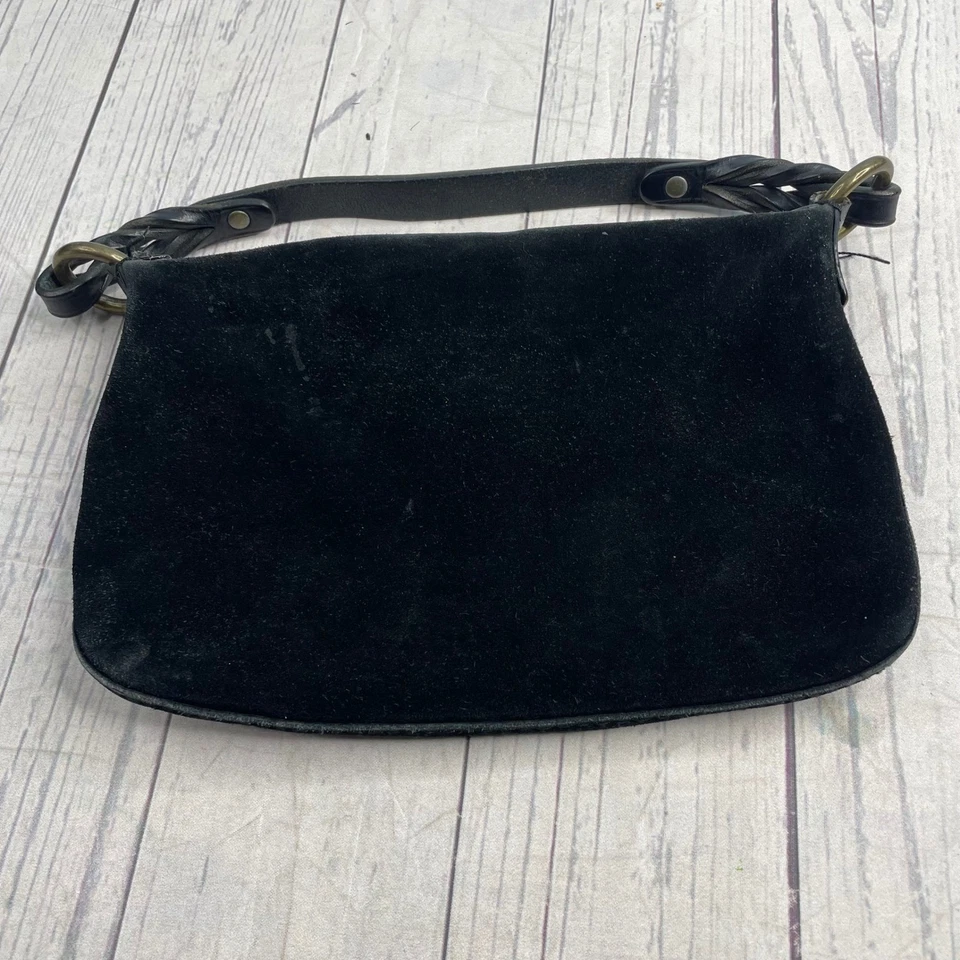 Vintage GAP Cow Split Fishtail Leather Top Handle Y2K Handbag hobo purse - Image 3 of 4