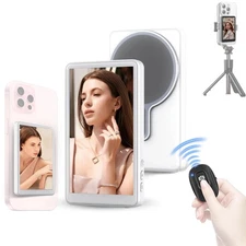 Wireless Selfie Monitor Screen for Phone, 1080P Magnetic Mount, Remote Control